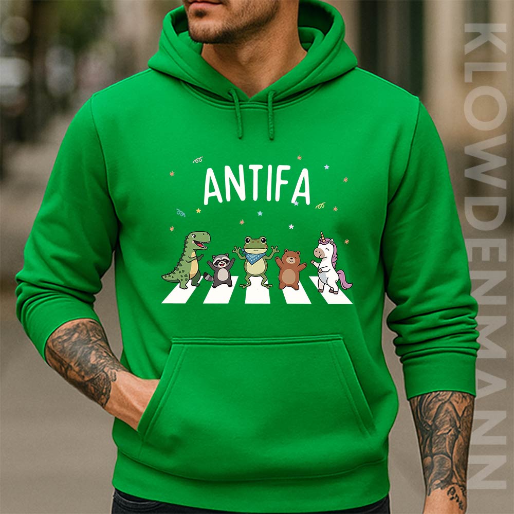 ANTIFA Frog Hoodie, Portland Is A "War Zone"