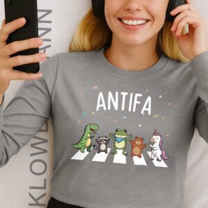 ANTIFA Frog Long Sleeve, Portland Is A "War Zone"