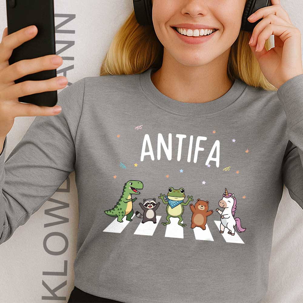 ANTIFA Frog Long Sleeve, Portland Is A "War Zone"