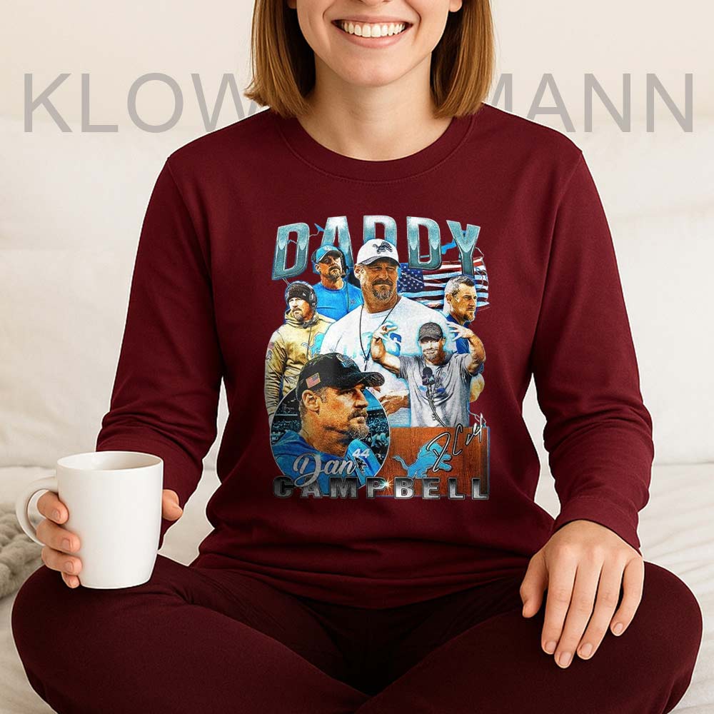 Daddy Dan Campbell Long Sleeve, Detroit Lions