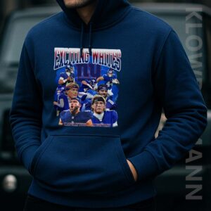 Exciting White Cam Skattebo Jaxson Dart Hoodie, New York Giants