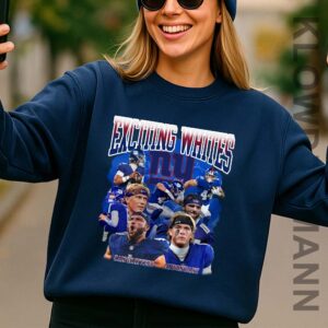 Exciting White Cam Skattebo Jaxson Dart Sweatshirt, New York Giants