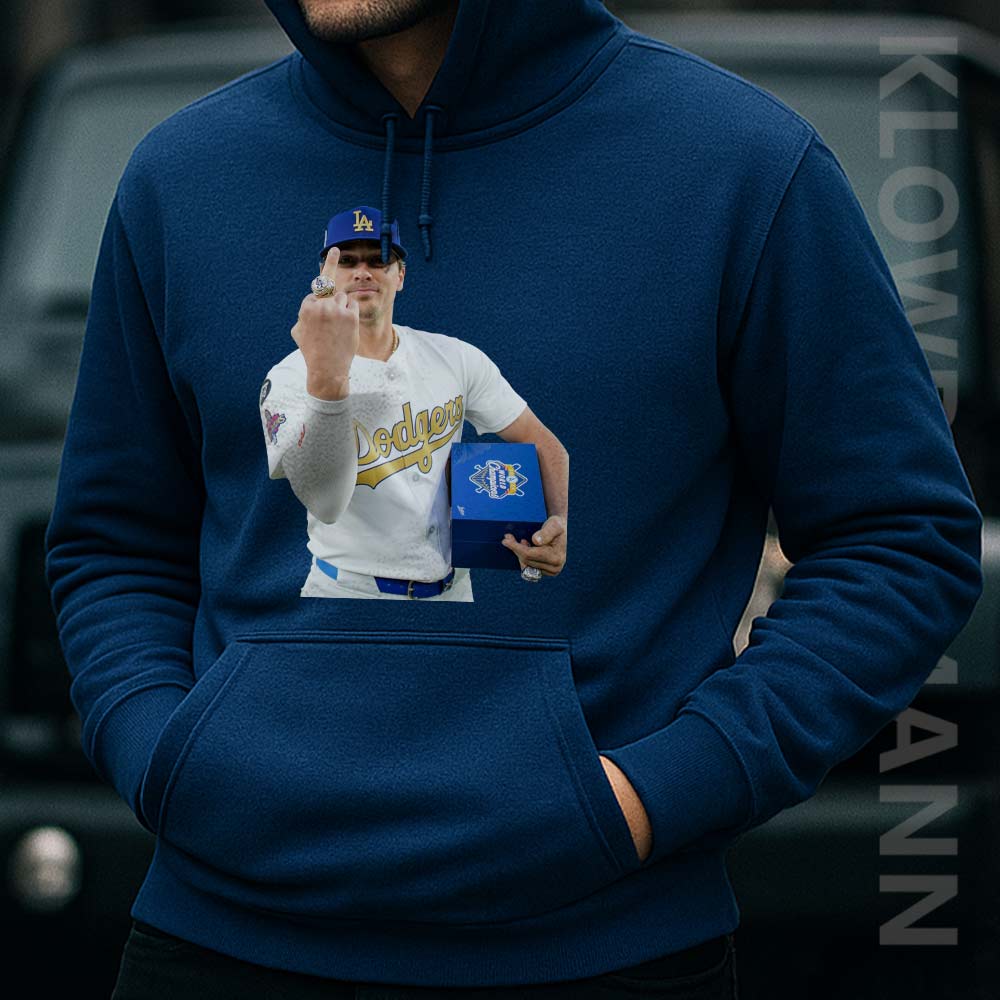 Kike Hernandez Ring Middle Finger Hoodie, Los Angeles Dodgers