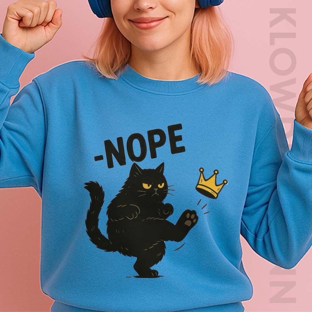 Nope Kings Black Cat Sweatshirt, Anti Trump