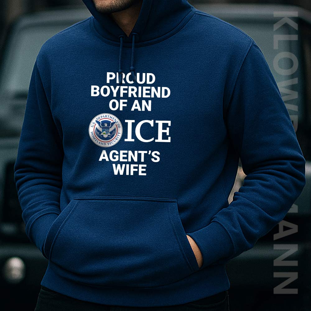 Proud Boyfriend Of An ICE Agent's Wife Shirt - Image 4