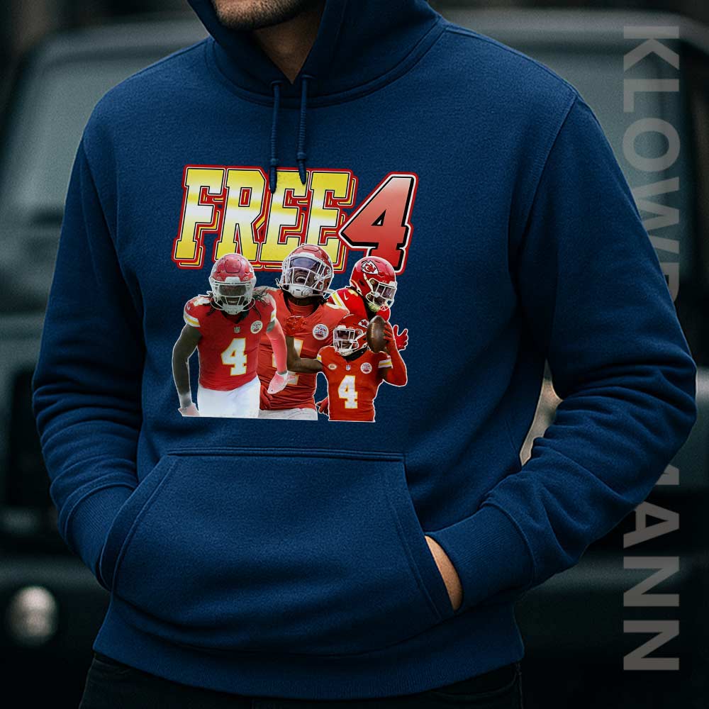 Rashee Rice Free 4 Hoodie, Kansas City Chiefs