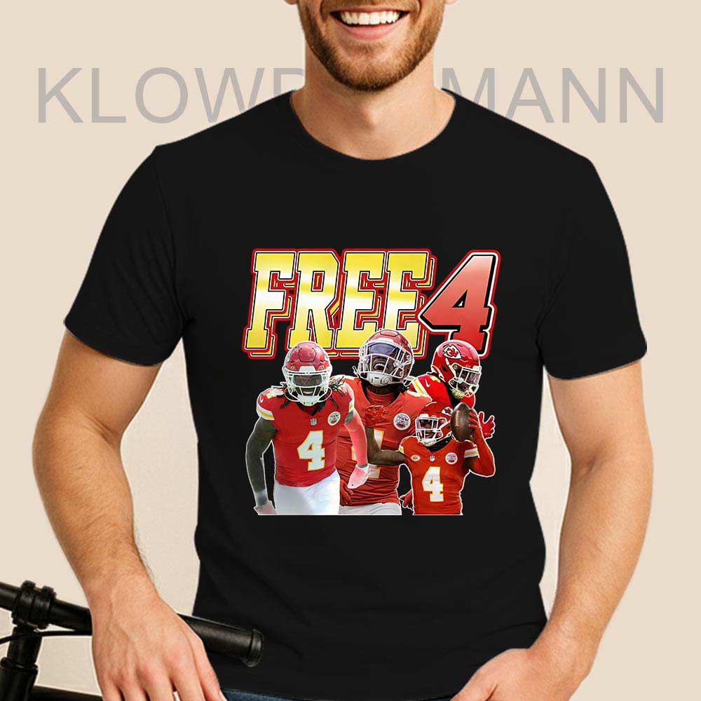 Rashee Rice Free 4 Shirt, Kansas City Chiefs