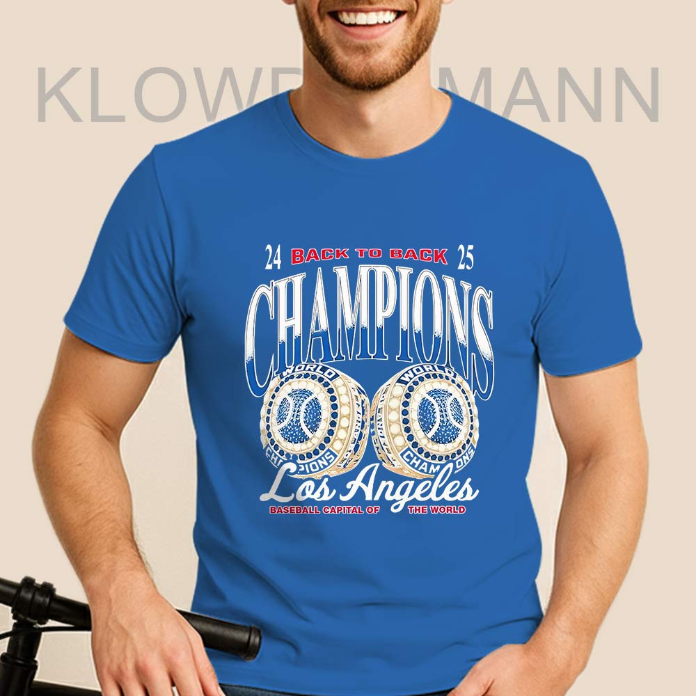 LA Dodgers Back to Back Champs 2024-2025 Shirt, Baseball Capital of The World