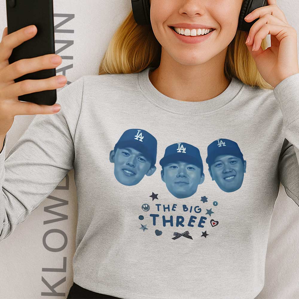 Dodgers The Big Three Long Sleeve, Los Angeles Dodgers
