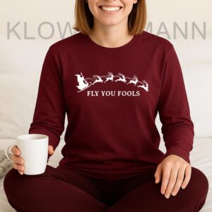 Fly You Fools Funny Christmas LOTR Long Sleeve