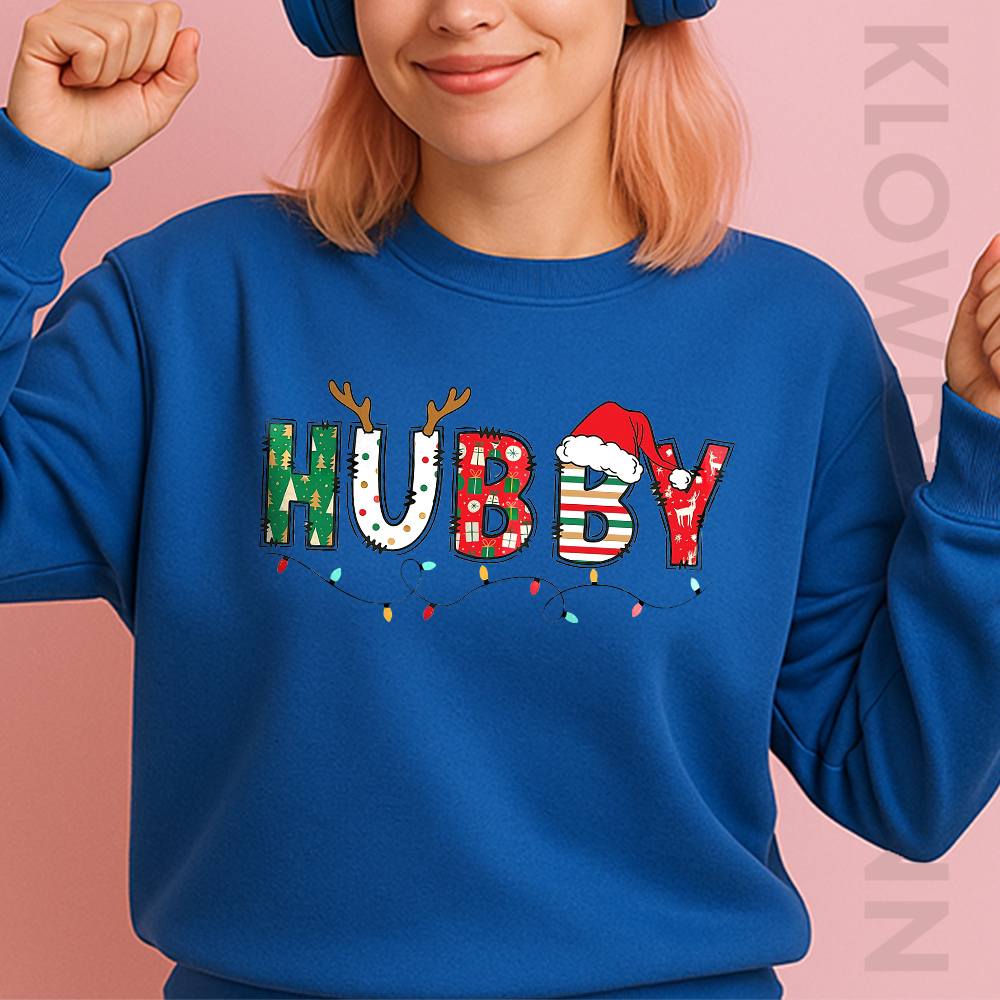 Wifey Hubby Christmas Sweatshirt, For Couple