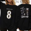 Lamar Jackson 8 Sweatshirt, 2 Sides, Baltimore Ravens
