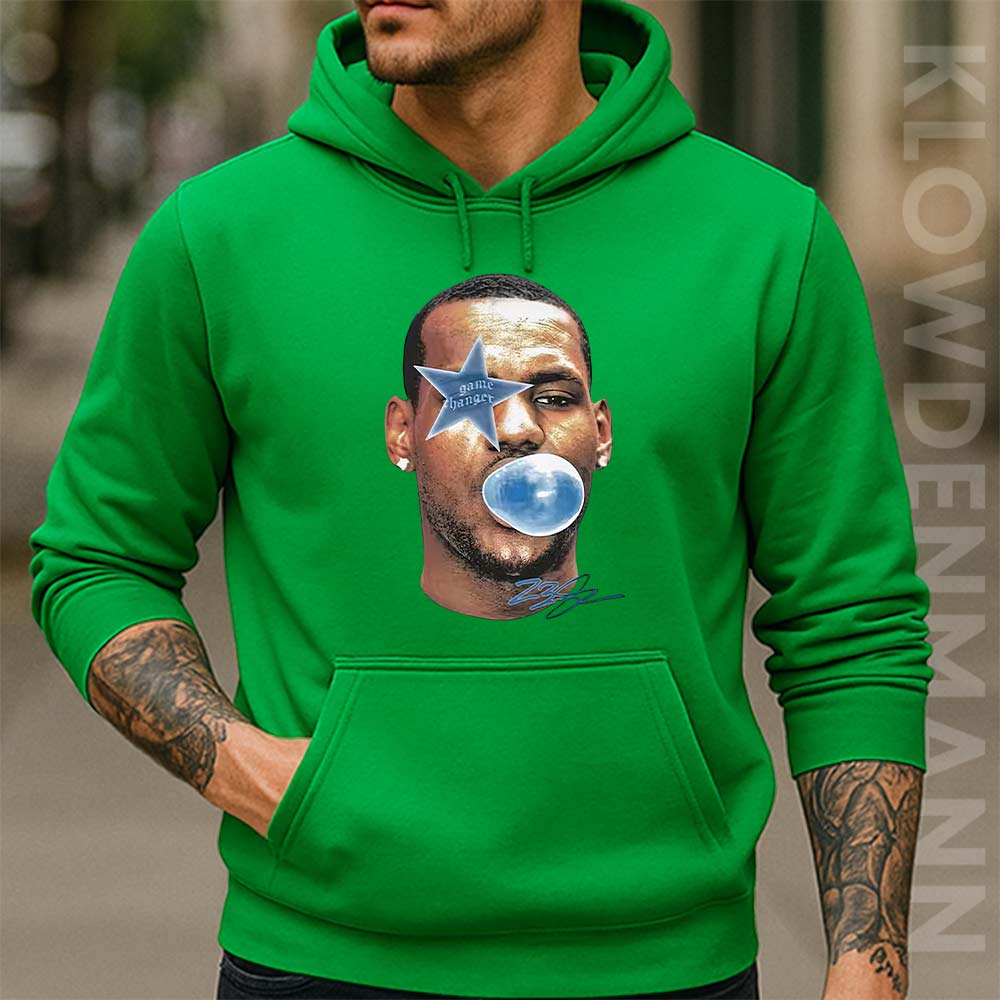Lebron James Bubble Gum Blue Boxy Hoodie, Los Angeles Lakers