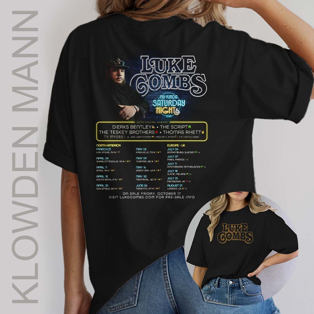 2026 Luke Combs My Kinda Saturday Night Tour Shirt