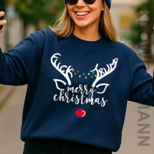 Merry Christmas Fuck Trump Xmas Sweatshirt, Anti Trump