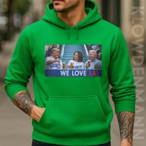Trump Biden Kamala at Dodger Stadium Hoodie, We Love LA Dodgers