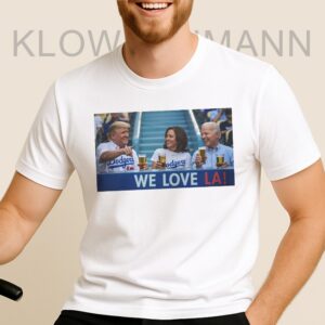 Trump Biden Kamala at Dodger Stadium Shirt, We Love LA Dodgers