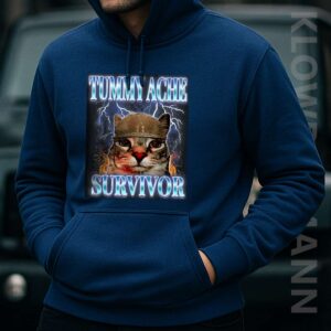 Tummy Ache Survivor Cat Meme Hoodie