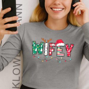 Wifey Hubby Christmas Long Sleeve, For Couple