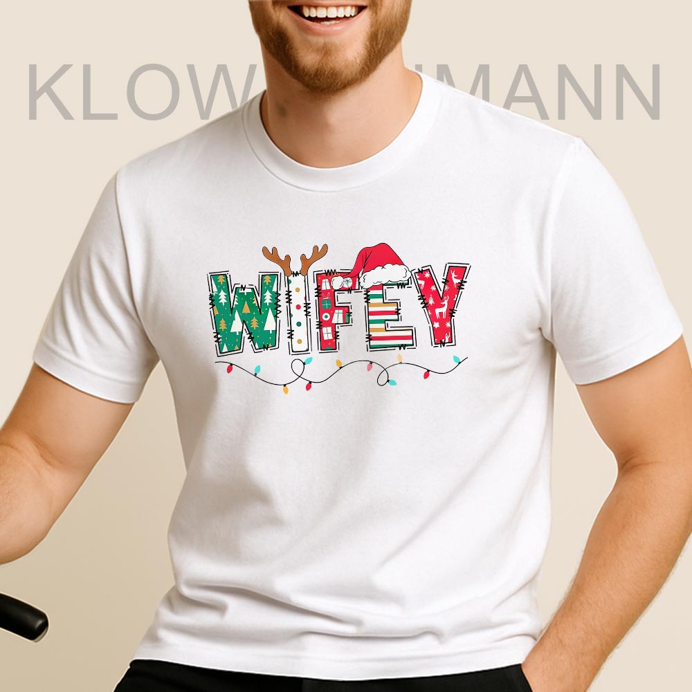 Wifey Hubby Christmas Shirt, For Couple