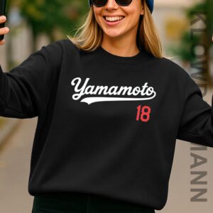 Yoshinobu Yamamoto No.18 Sweatshirt, LA Dodgers
