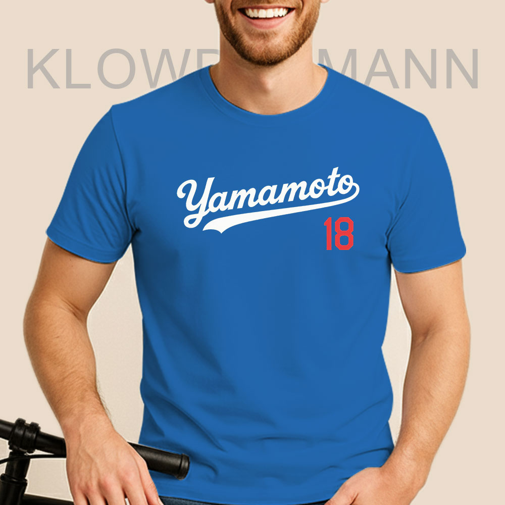 Yoshinobu Yamamoto No.18 Shirt, LA Dodgers