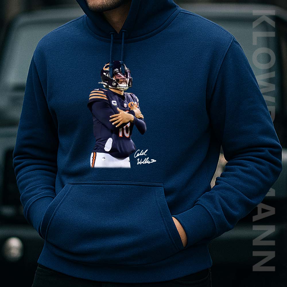 Caleb Williams Cold Hoodie, with Signature, Chicago Bears