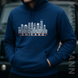 Greatest Of All Time Legends Hoodie, Chicago City Skyline