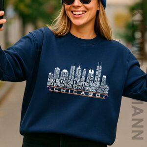 Greatest Of All Time Legends Sweatshirt, Chicago City Skyline