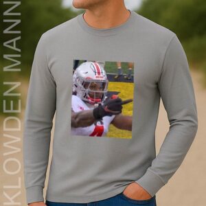 Jeremiah Smith Middle Finger Long Sleeve, Flips Off Michigan Fans