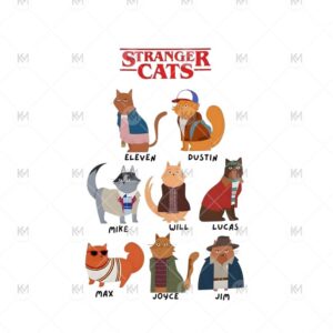 Stranger Cats Stranger Things Watermark