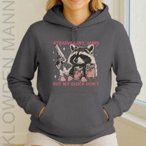 Strawberry Jams Raccoon But My Glock Don't Hoodie