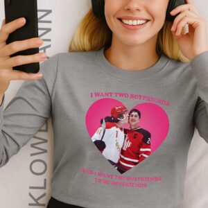 I Want Two Boyfriends Long Sleeve, Hollander Rozanov With Heart For Valentine