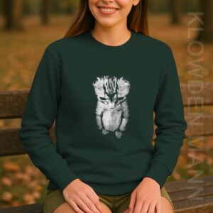 Sad Kitten Meme Standing Cat Sweatshirt
