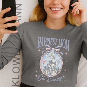 Happiest Mom On Earth Long Sleeve, Disney Castle